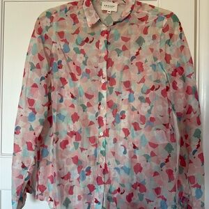 Sezane Multicolor Abstract Blouse